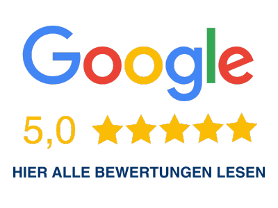 Google review image blue text